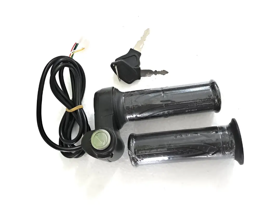 E-Bike Throttle with Ignition Key Lock (Anti-Theft) - 24V/36V/48V Universal